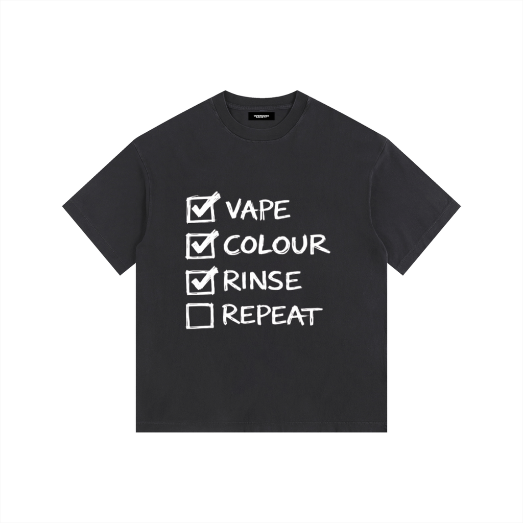 Vape Shirt Vintage Washed Oversized Cotton T-Shirt