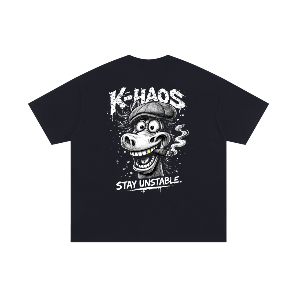 K-HAOS   STAY UNSTABLE Unisex Oversized Cotton T-Shirt