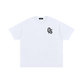 White OG Chest logo  Oversized Cotton T-Shirt
