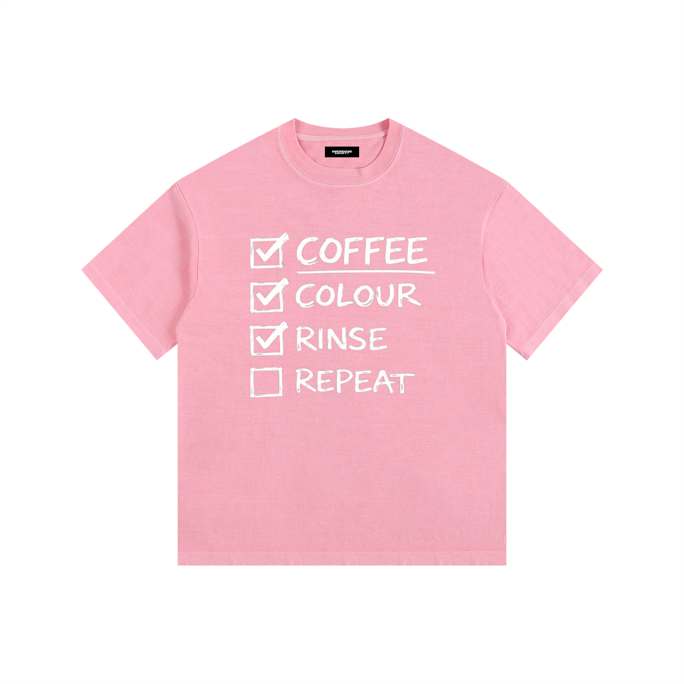 COFFEE Vintage Washed Oversized Cotton T-Shirt